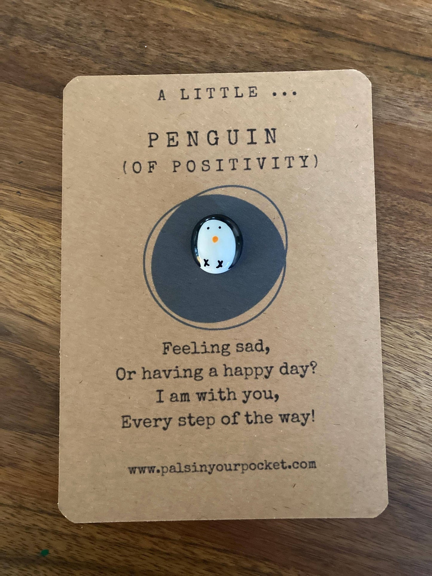 Pals in your Pocket - Hand-Painted Penguin Pebble For Stress Relief & Adhd