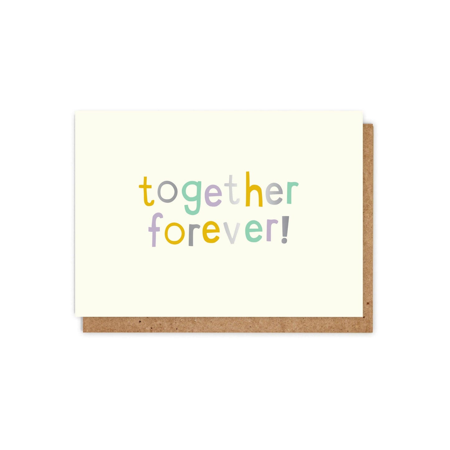 Together Forever! Silver Foil wedding card