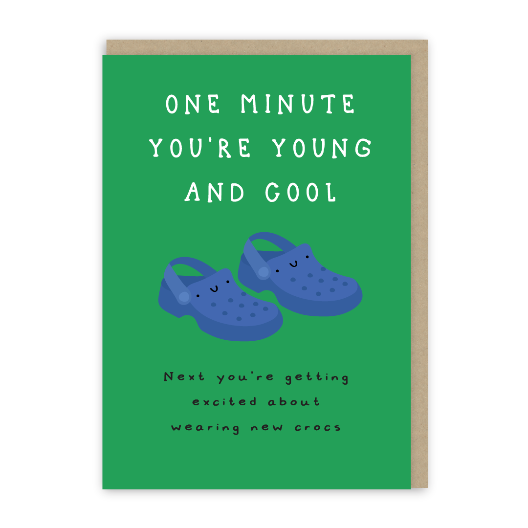 In Real Life - Cool Crocs Birthday Card | Premium Uncoated Paper