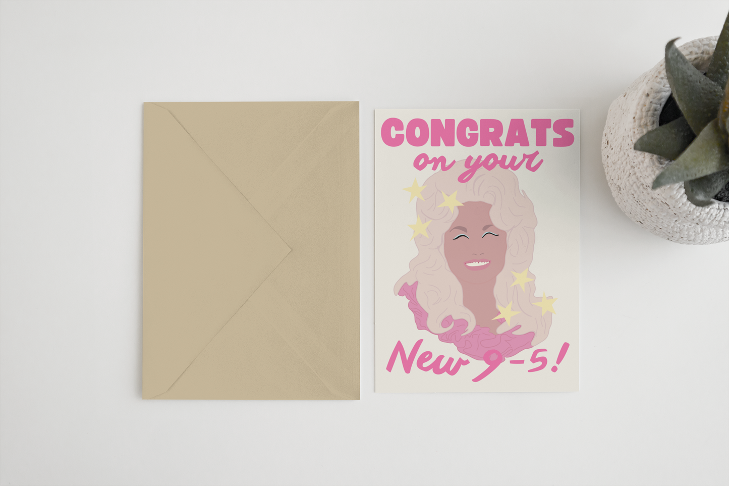 Blue Iris Designs Co - Congrats on your new 9-5 new job A6/5x7 card
