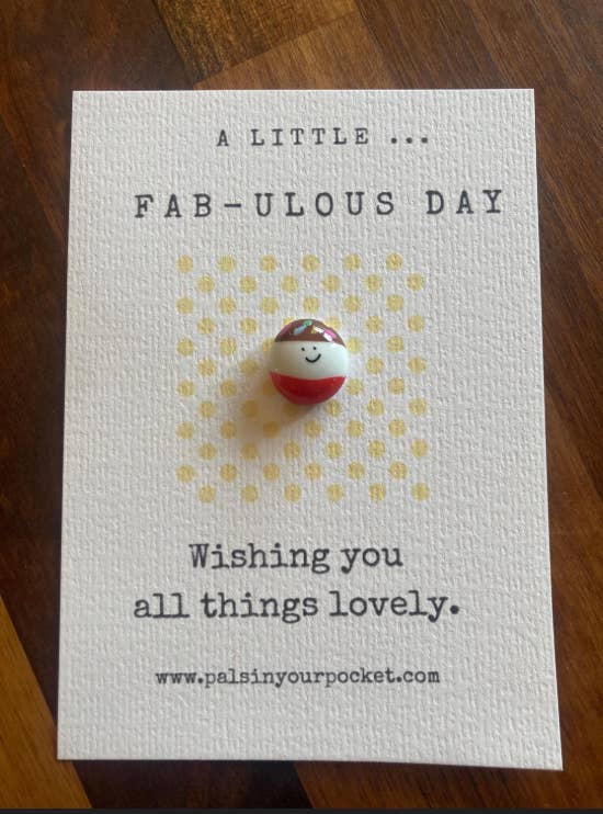 Pals in your Pocket - Fab lolly. White card| Kraft charm. Foodie.