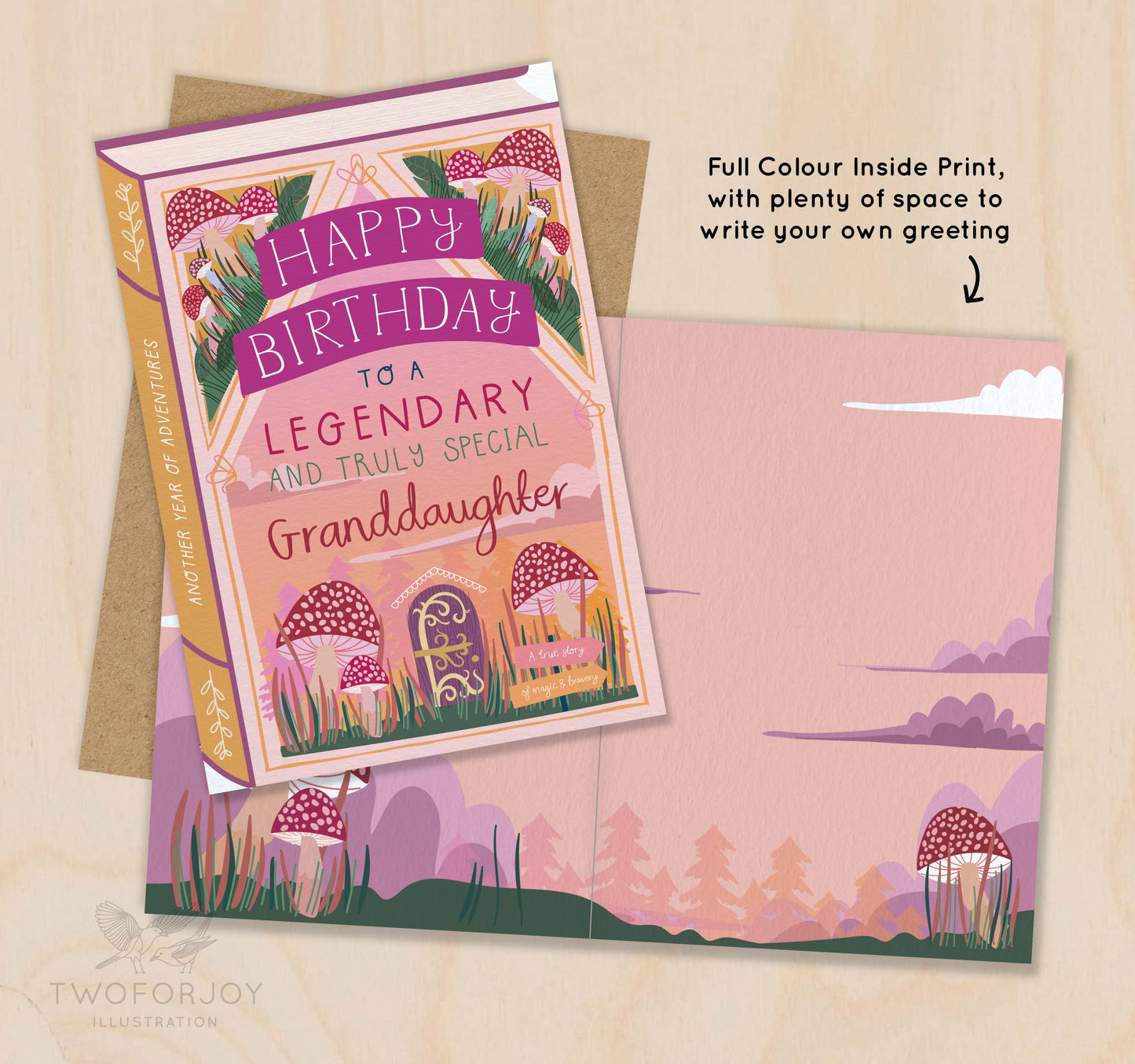 Two For Joy Illustration - Happy Birthday Legendary Truly Special Granddaughter