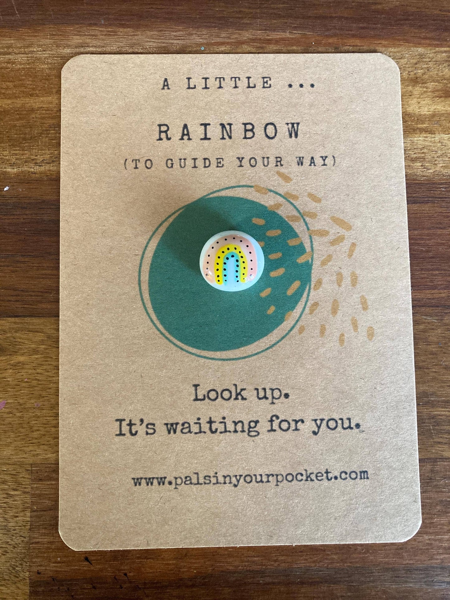 Pals in your Pocket - Rainbow Positivity Pocket Hug & Worry Stone Keepsake