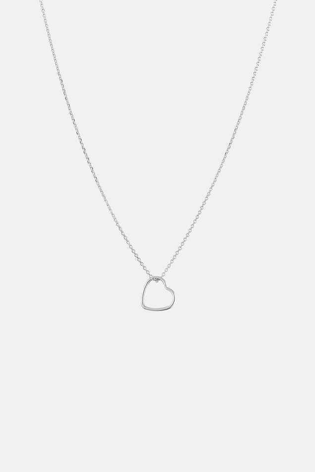 One & Eight - Silver Open Heart Necklace