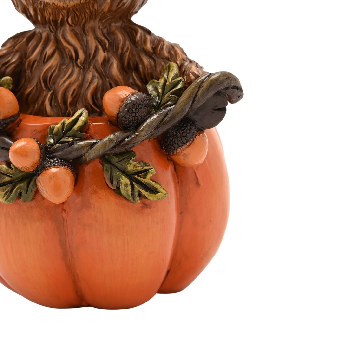 Highland cows in pumpkin set.