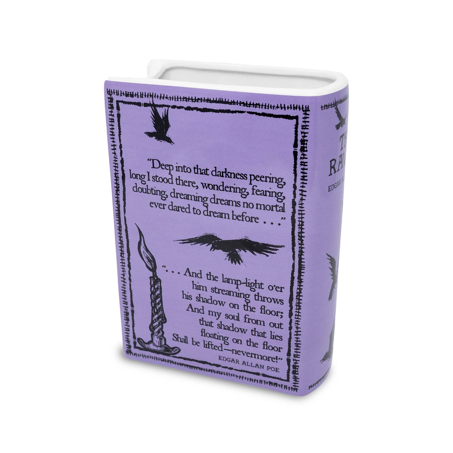 Steel Mill & Co UK - Large Book Vase, The Raven - Purple