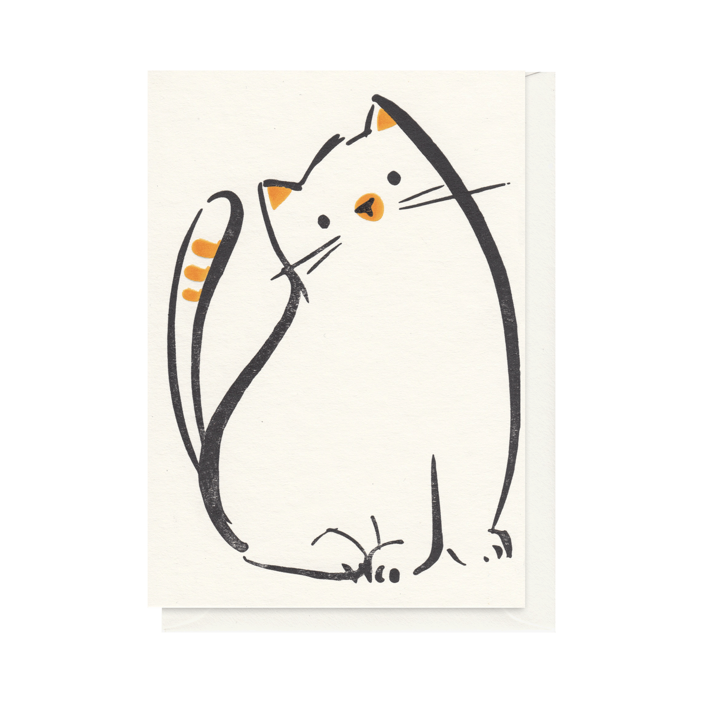 Alex & Olive - Cat Everyday Handcrafted Card - Letterpress Printed