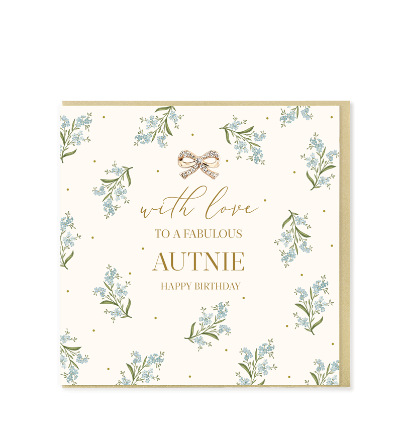 Hearts Designs - With Love To A Fabulous Auntie, Embellished Greetings Card