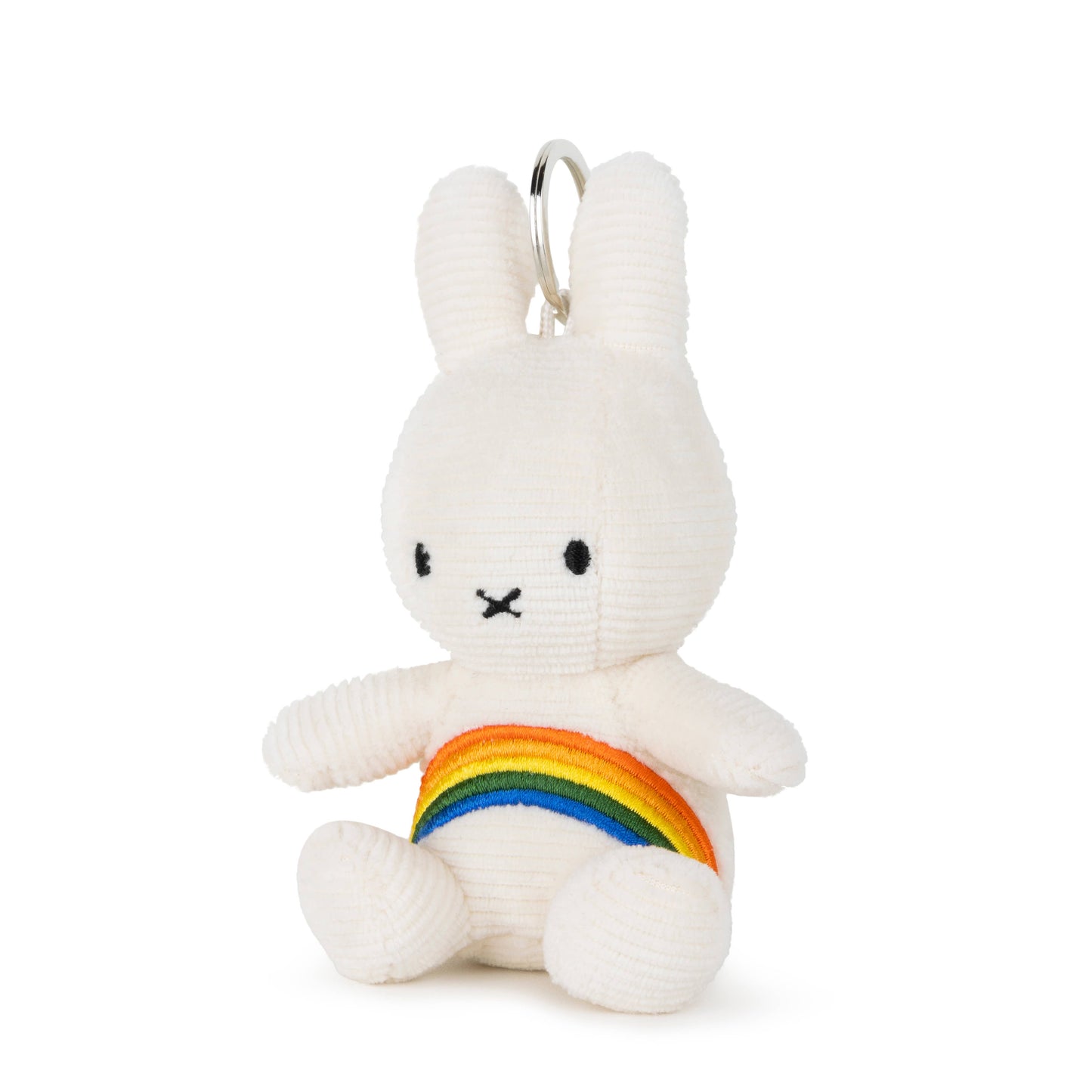 Miffy by S-c Brands - Miffy Corduroy Rainbow Keyring White 10 cm (Due Mar)