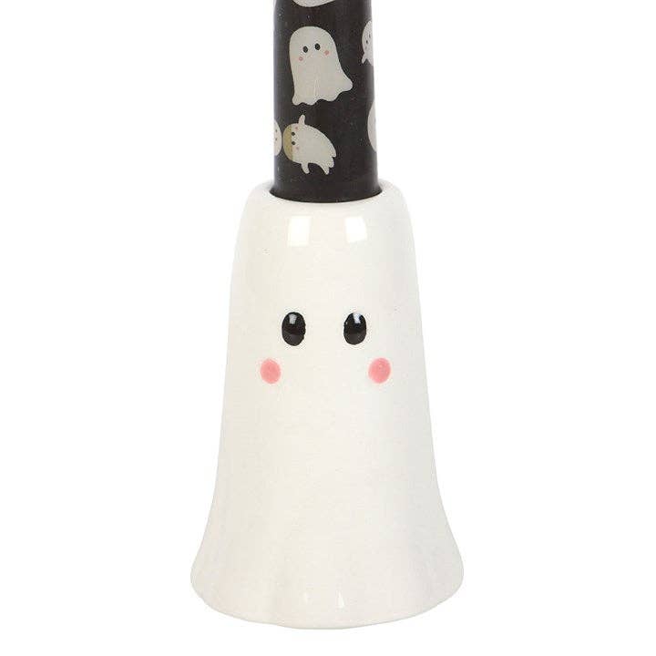 Something Different Wholesale - Sweet Halloween Ghost Candle Holder with Taper Candle