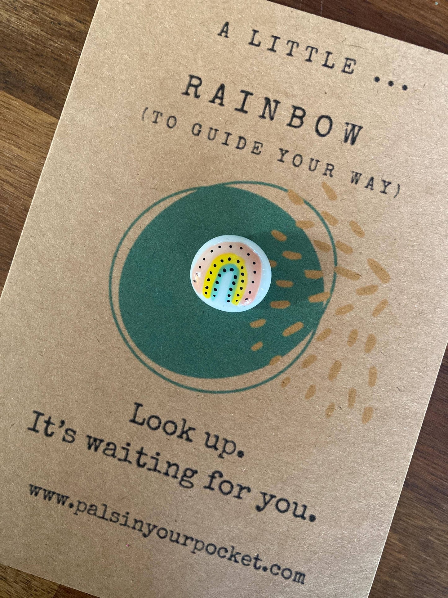Pals in your Pocket - Rainbow Positivity Pocket Hug & Worry Stone Keepsake