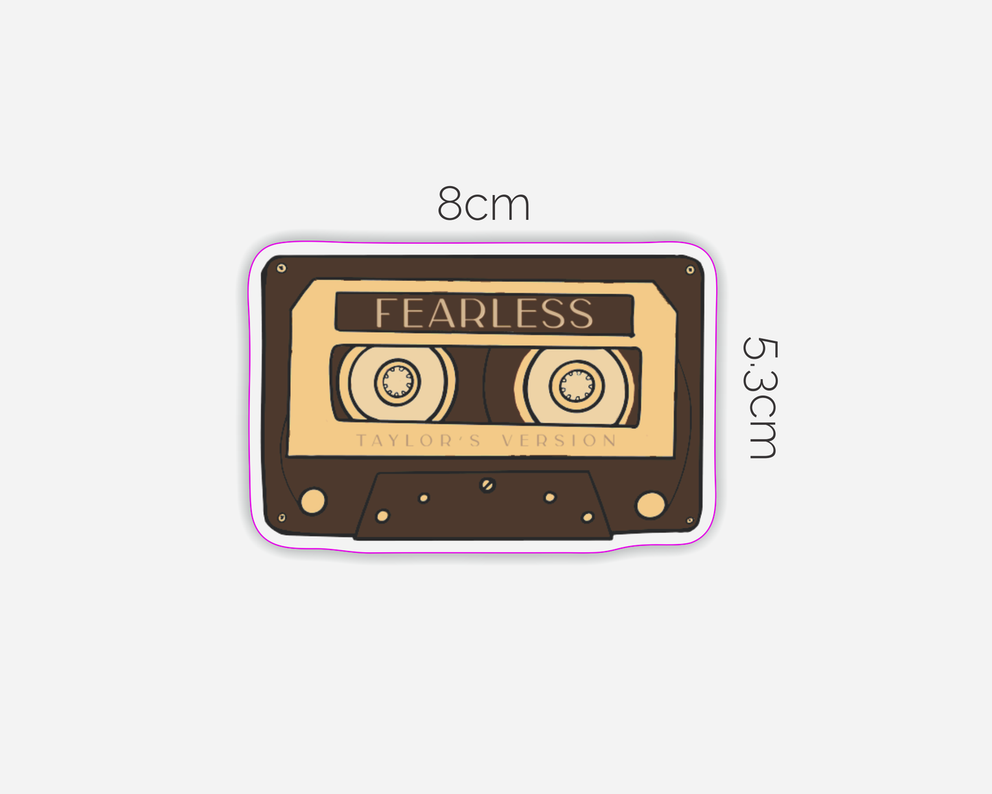 Danni Boden Designs - Fearless Album Inspired Cassette Tape Sticker - Taylor Swift