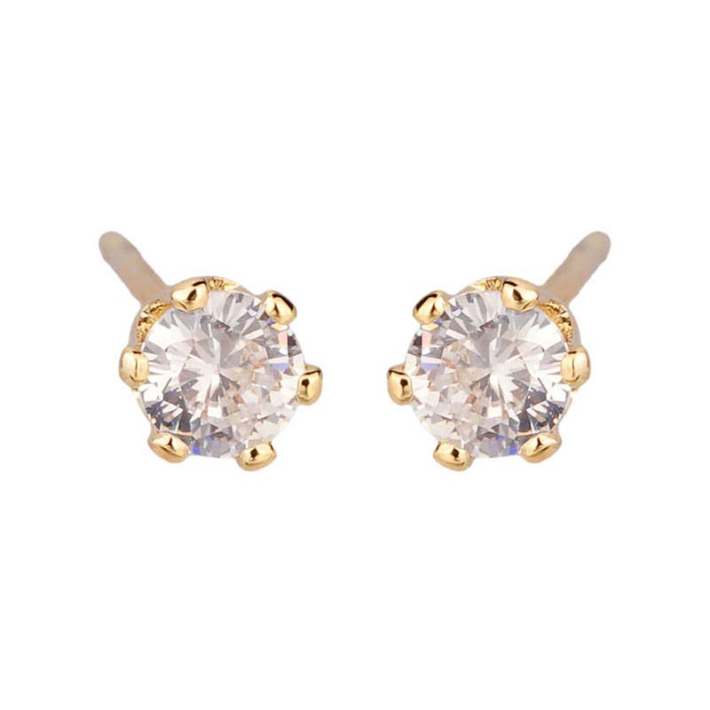 White Leaf - 7 Days Floral Earrings Box Set in Gold