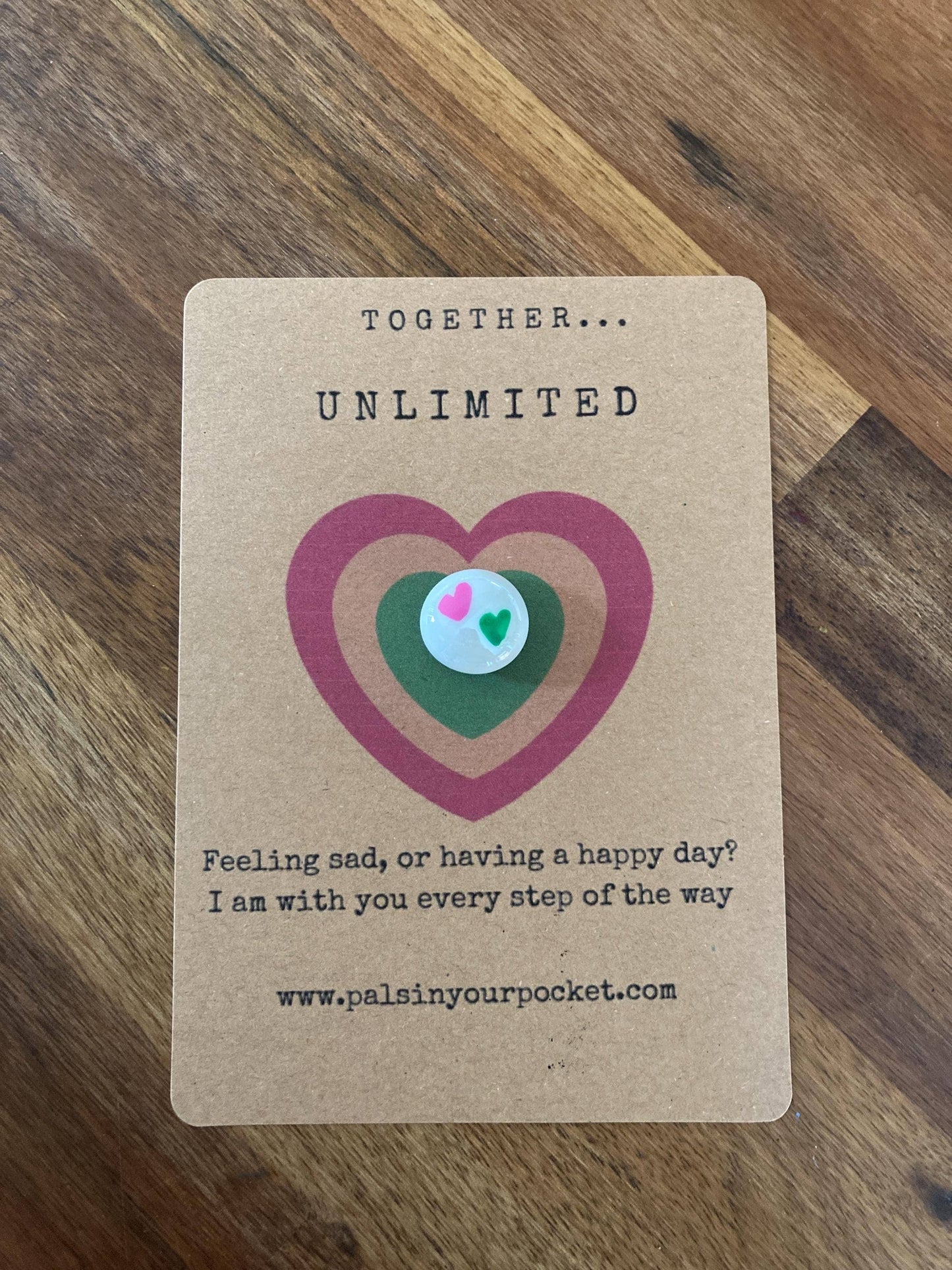 Pals in your Pocket - Wicked-Inspired Keepsake With Quote And Heart Motifs