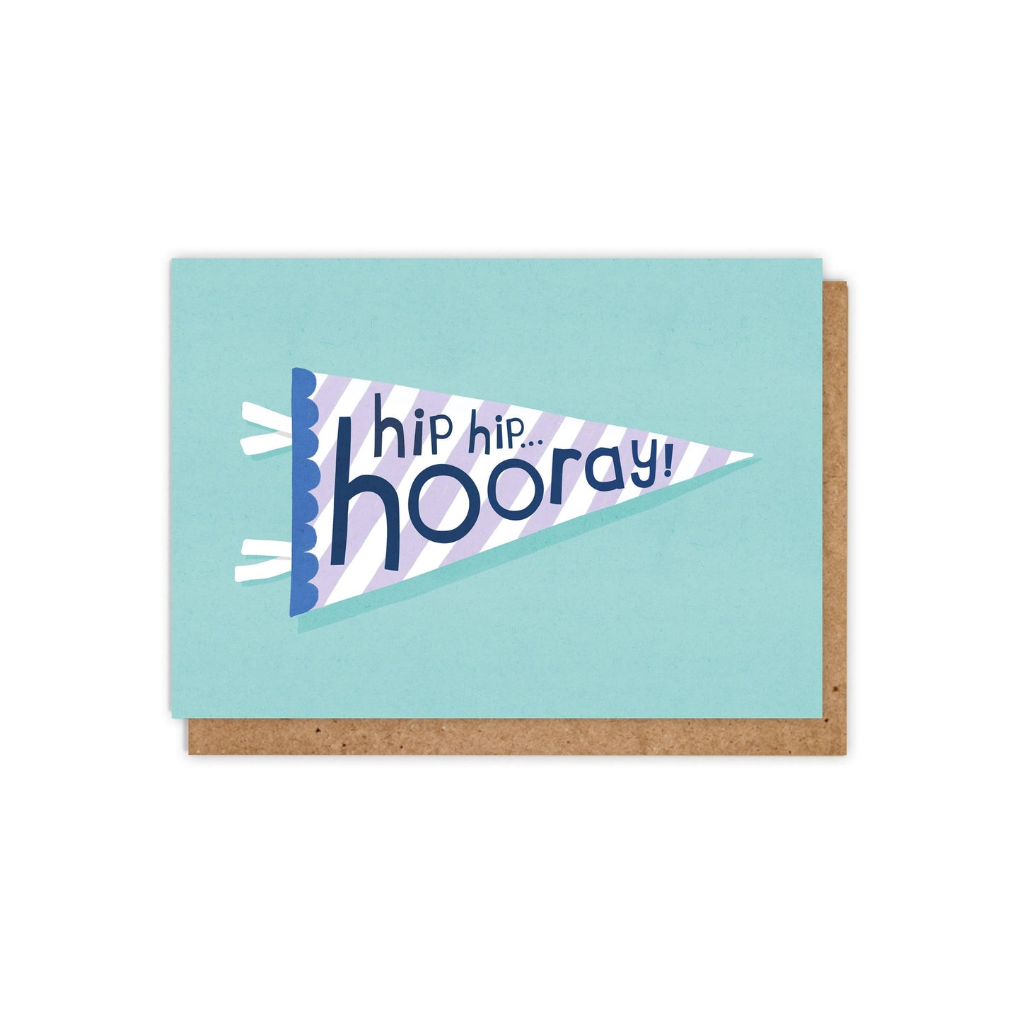 Hip Hip Hooray! Pennant Flag Congratulations Greetings card