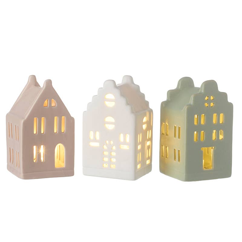 Heaven Sends - SET OF CERAMIC LIGHT UP HOUSES