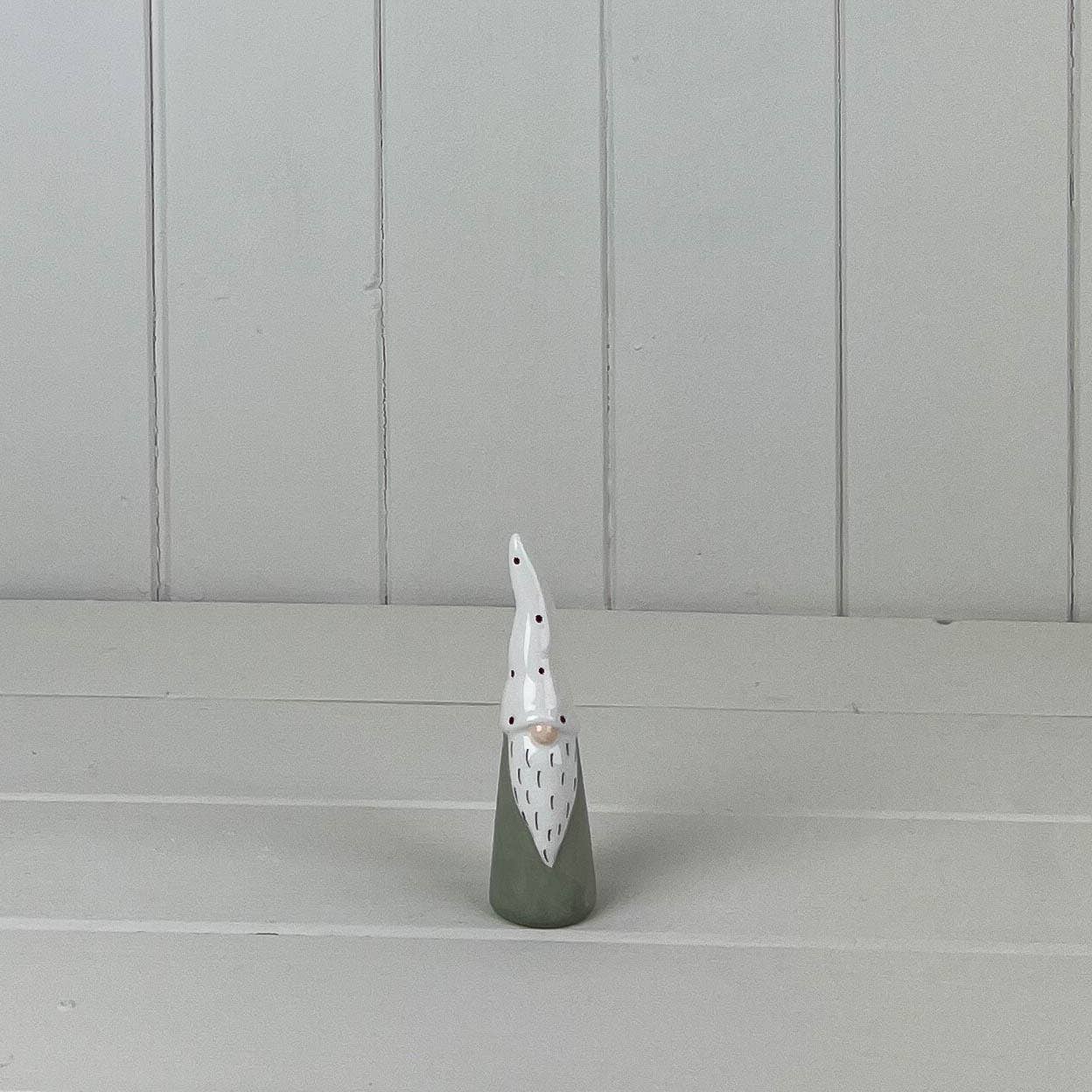 Light Green/White Ceramic christmas Gonk Decoration