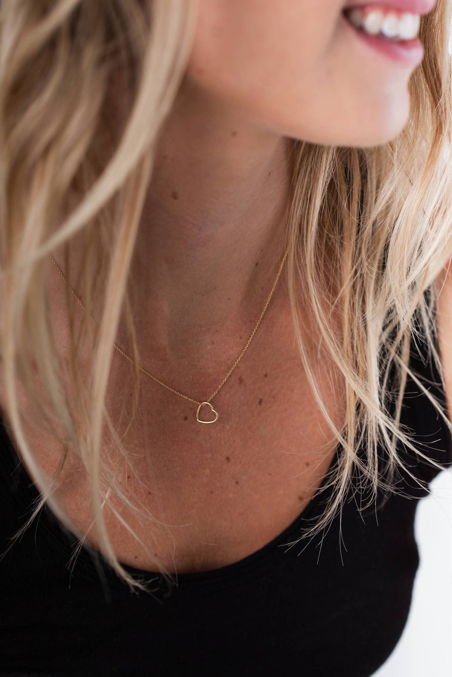 One & Eight - Silver Open Heart Necklace