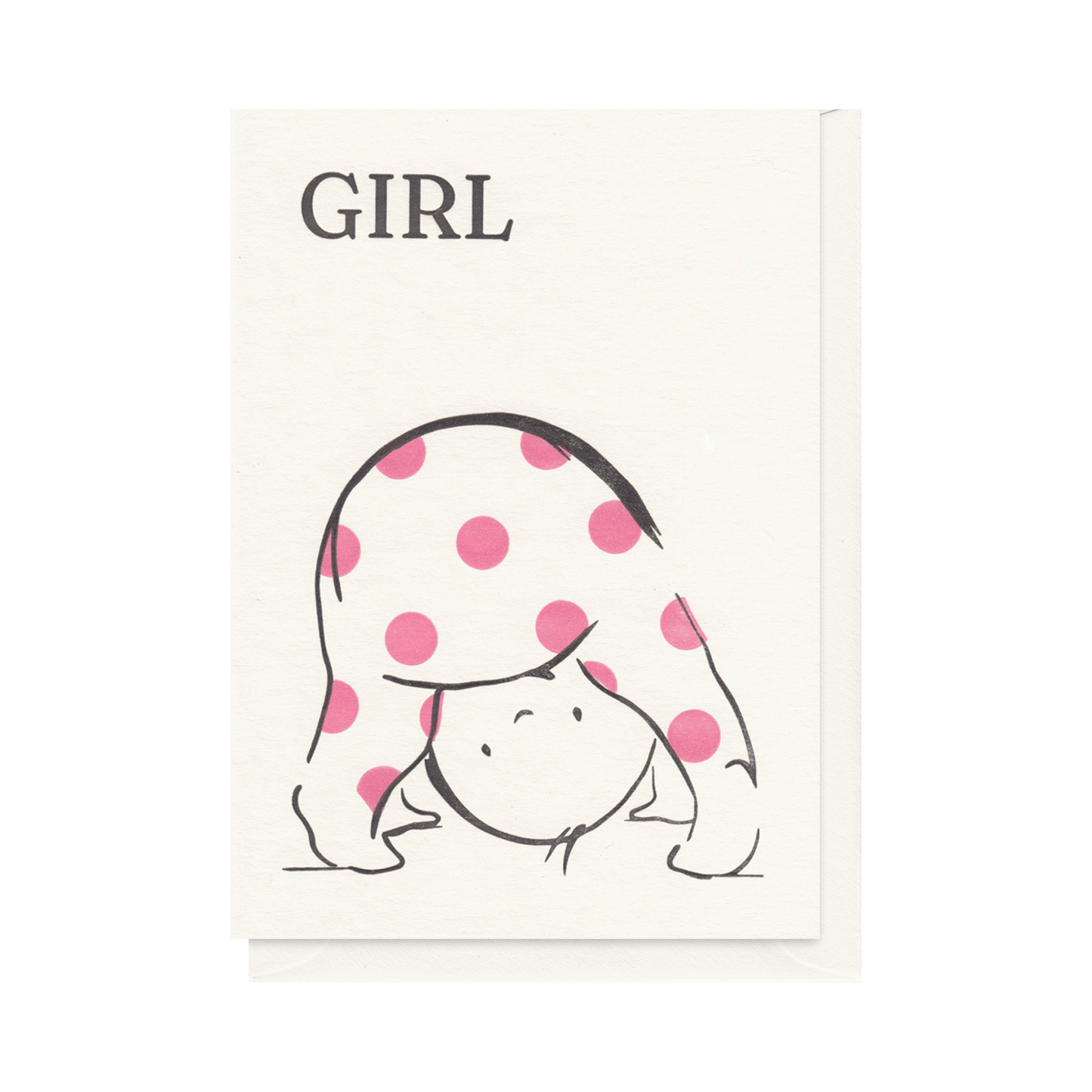 Alex & Olive - Baby Girl Handcrafted Greeting Card - Letterpress Printed