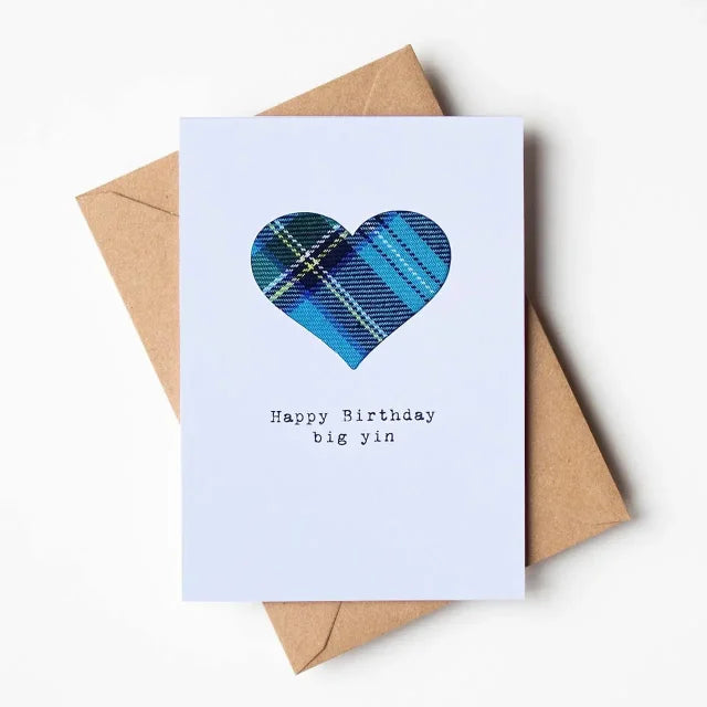 Big Yin tartan happy birrthday card