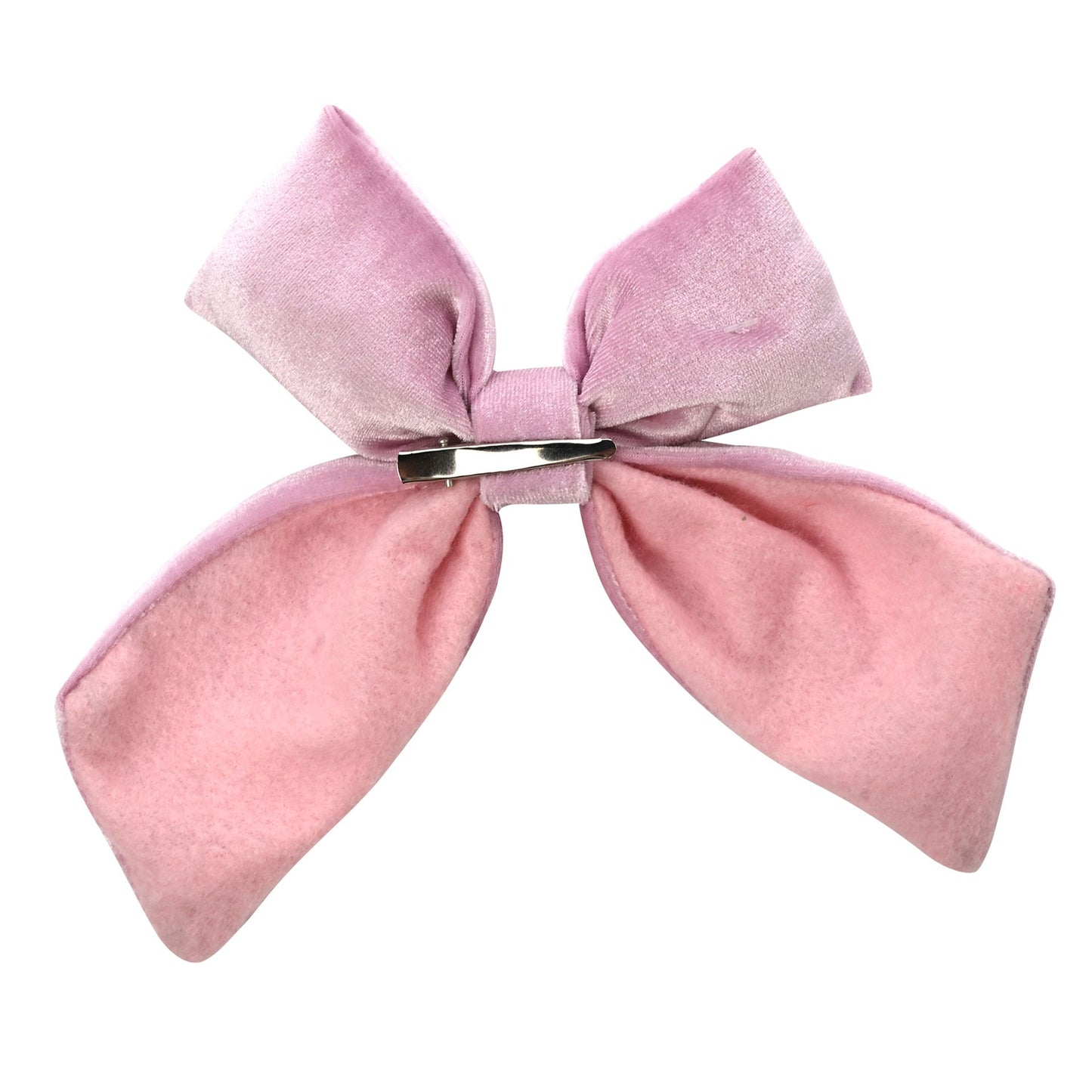 BLUSH PINK VELVET BOW WITH CLIP 14X16CM ADD TO BOARDS XMAS 25