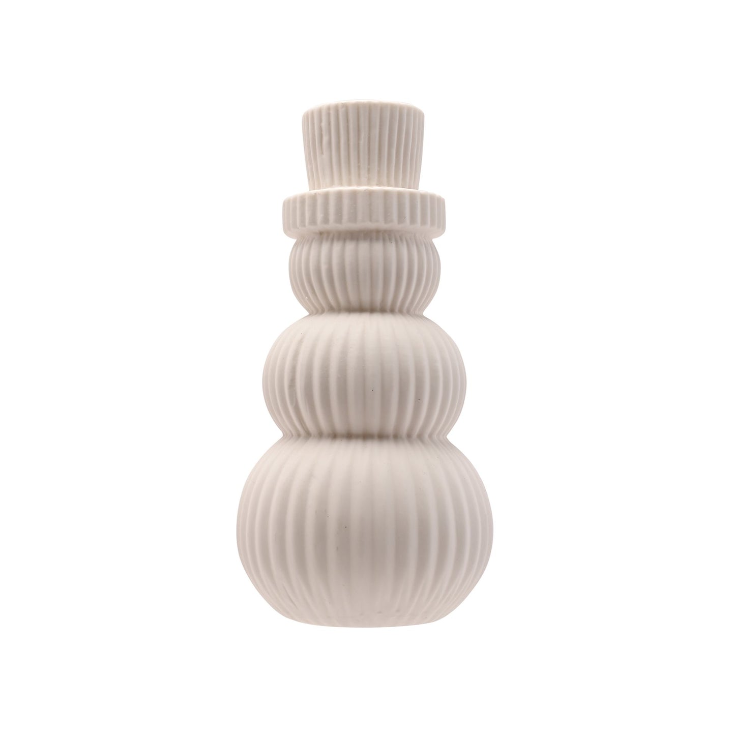 CERAMIC LED LIGHT UP SNOWMAN 20CM