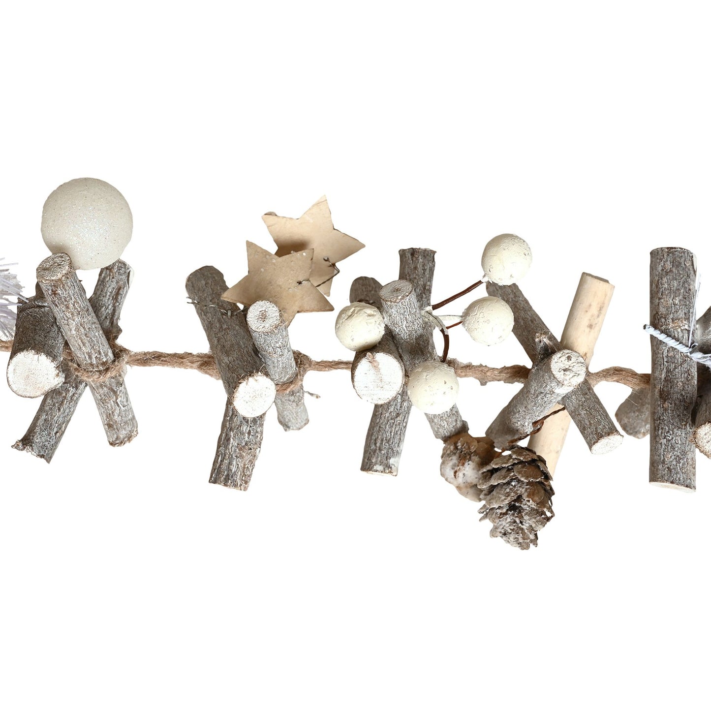 1M WHITE FROSTED TWIG GARLAND XMAS 25