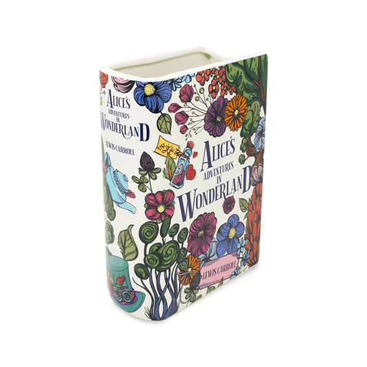 Steel Mill & Co UK - Large Book Vase, Alice in Wonderland - Floral Nonsense