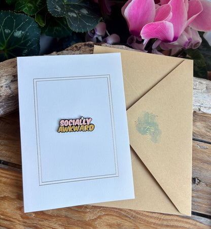 Ocean Ripples - Socially Awkward Pin Badge Card