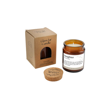 Daughter Definition' Large Brown Jar Candle In Gift Box