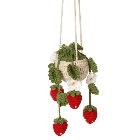 Heaven Sends - CROCHET STRAWBERRIES IN HANGING BASKET