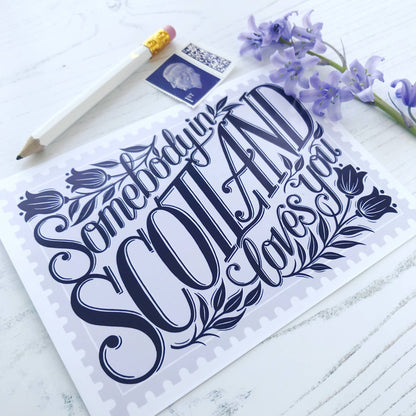 Alexandra Snowdon - Somebody in Scotland Loves You Postcard