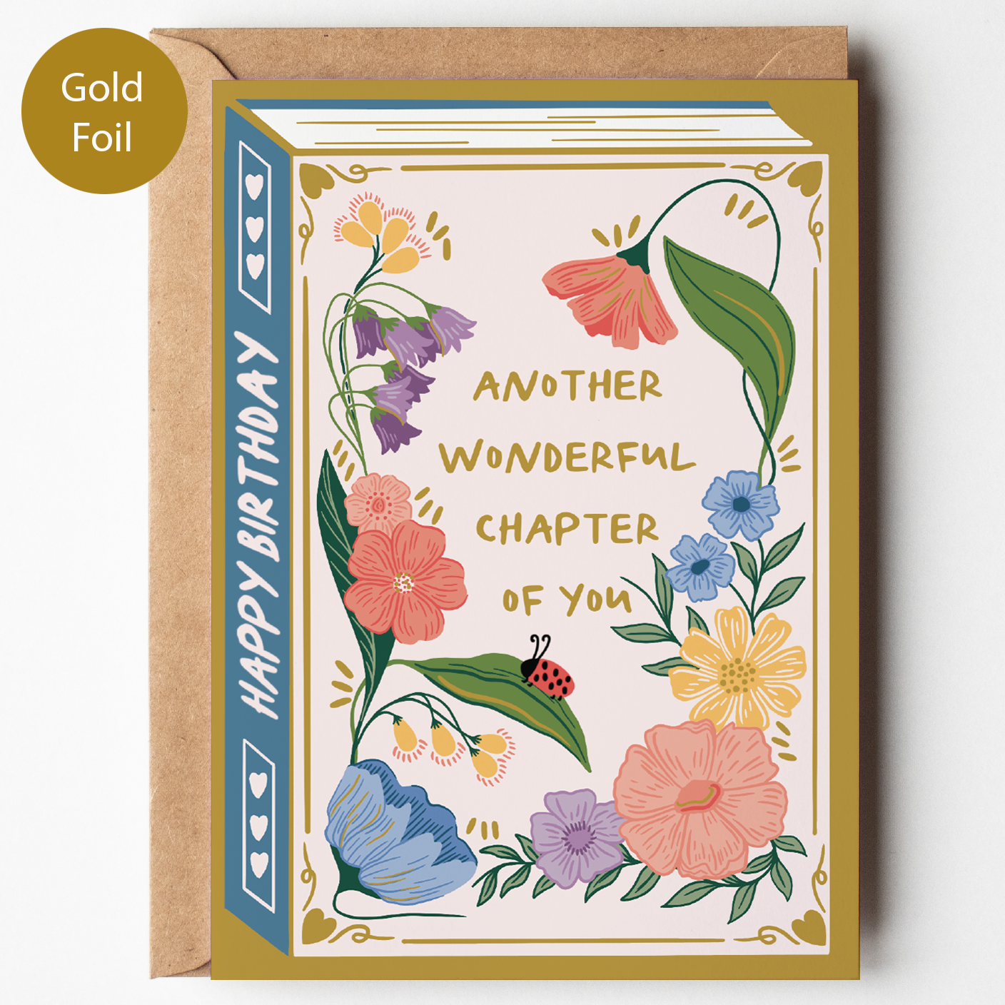 Not Today Tuesday - Bookish Birthday Card | Book Lover | Die Cut | Gold Foil