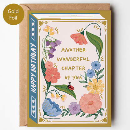 Not Today Tuesday - Bookish Birthday Card | Book Lover | Die Cut | Gold Foil