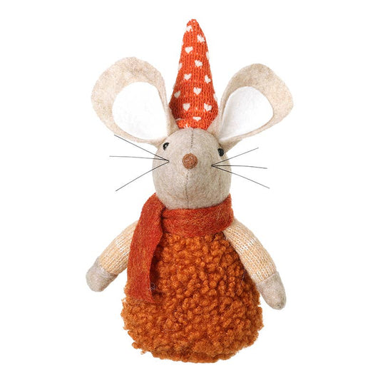 Heaven Sends - SITTING MOUSE WITH ORANGE SPOT HAT