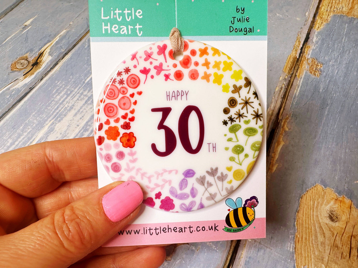 Little Heart - 30 years Floral Ceramic Circle