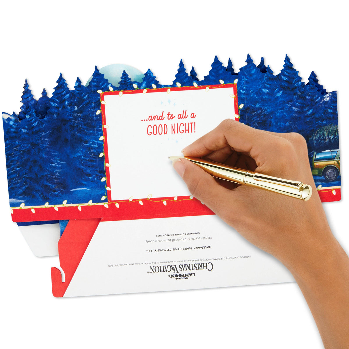 Hallmark - Musical Christmas Card 3D PopUp Light Music National Lampoon