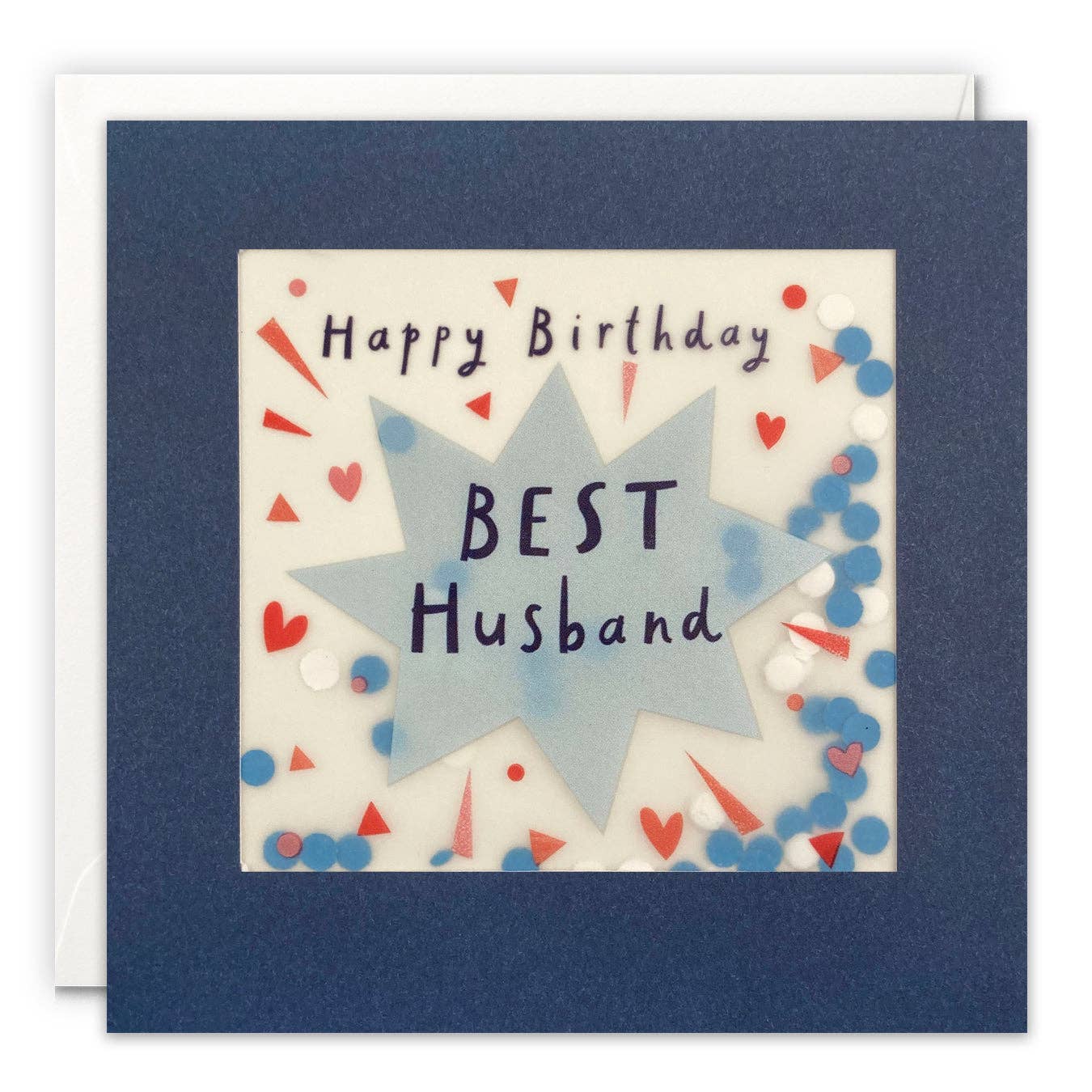 James Ellis - Husband Star Confetti Birthday Card - Paper Shakies