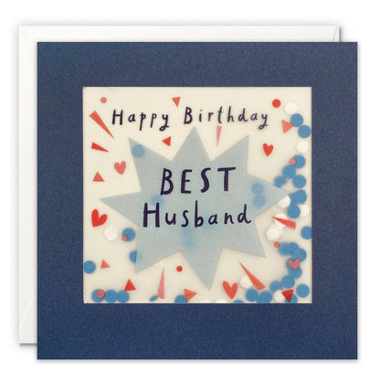 James Ellis - Husband Star Confetti Birthday Card - Paper Shakies