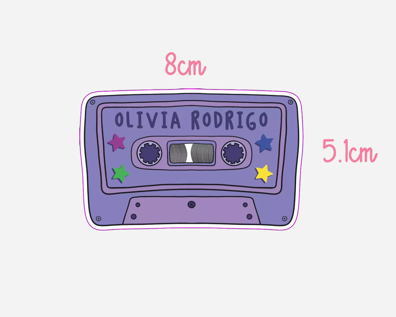 Danni Boden Designs - Olivia Rodrigo Cassette Tape Sticker