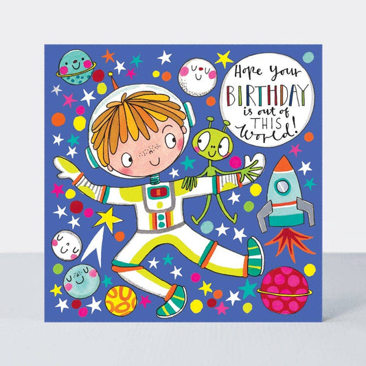 Rachel Ellen Designs - Jigsaw Card - Spaceman And Alien