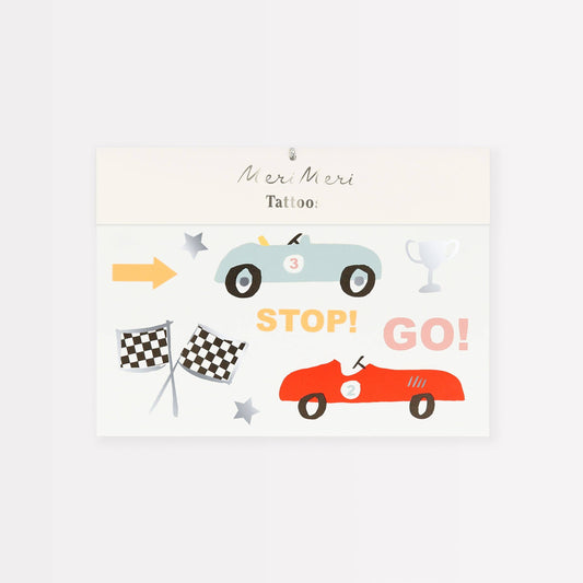 Meri Meri - Race Car Temporary Tattoos