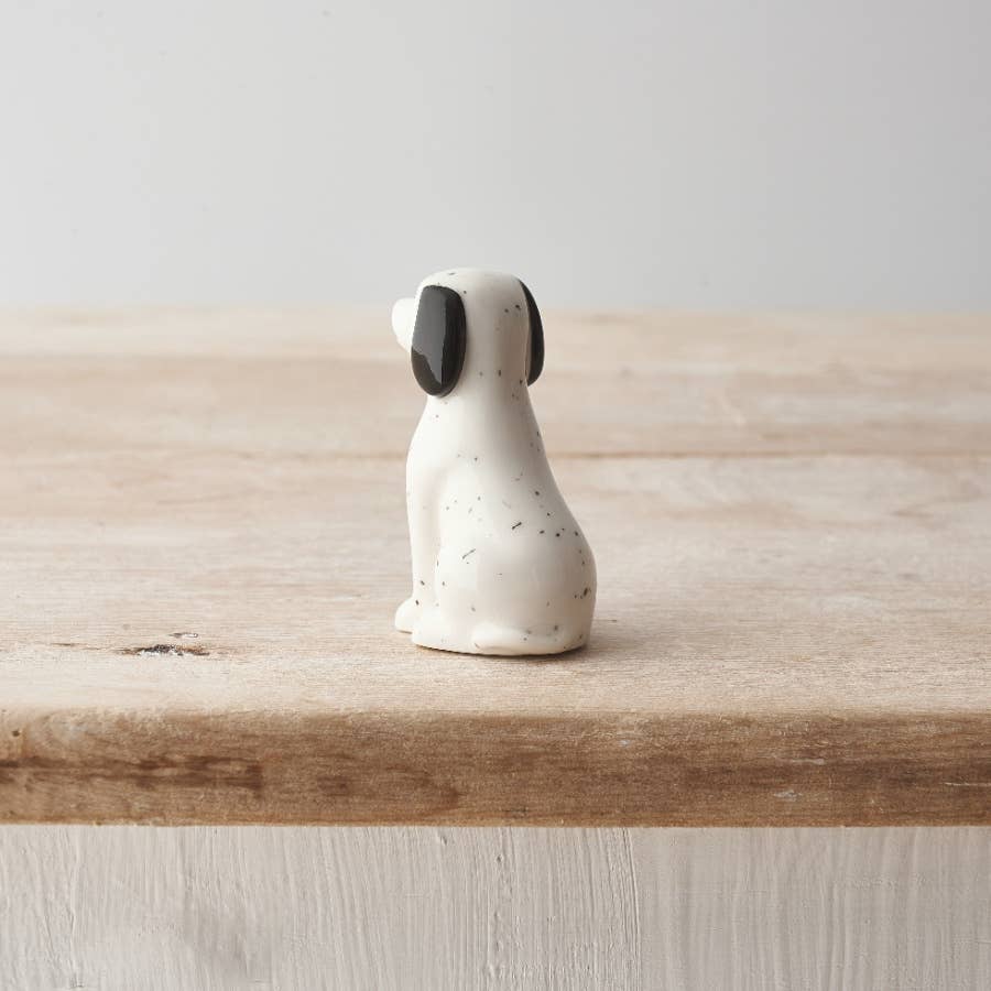 Gainsborough Giftware x Portland Living - Speckle Porcelain Dog, 6cm