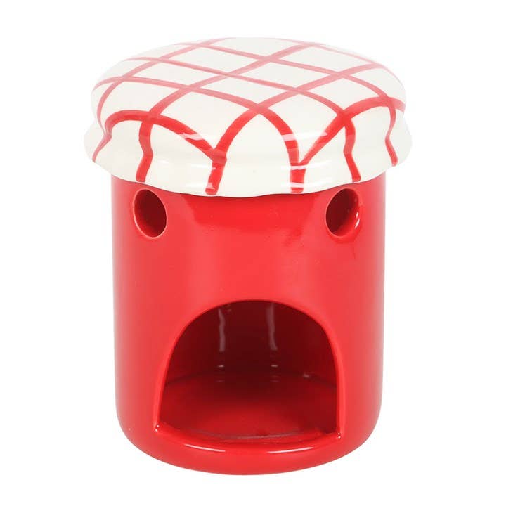 Cherry Jam Jar Oil Burner and Wax Warmer - valentines gift, birthday gift, mothers day gift