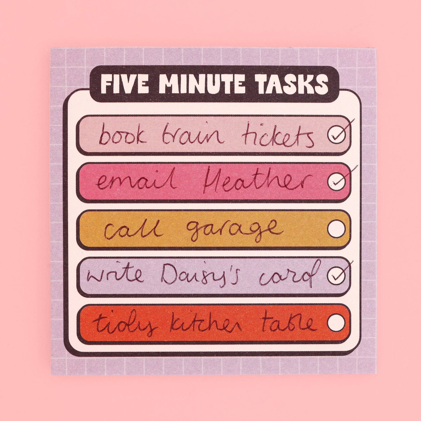 Oh, Laura - Memo Pad - Five Minute Tasks