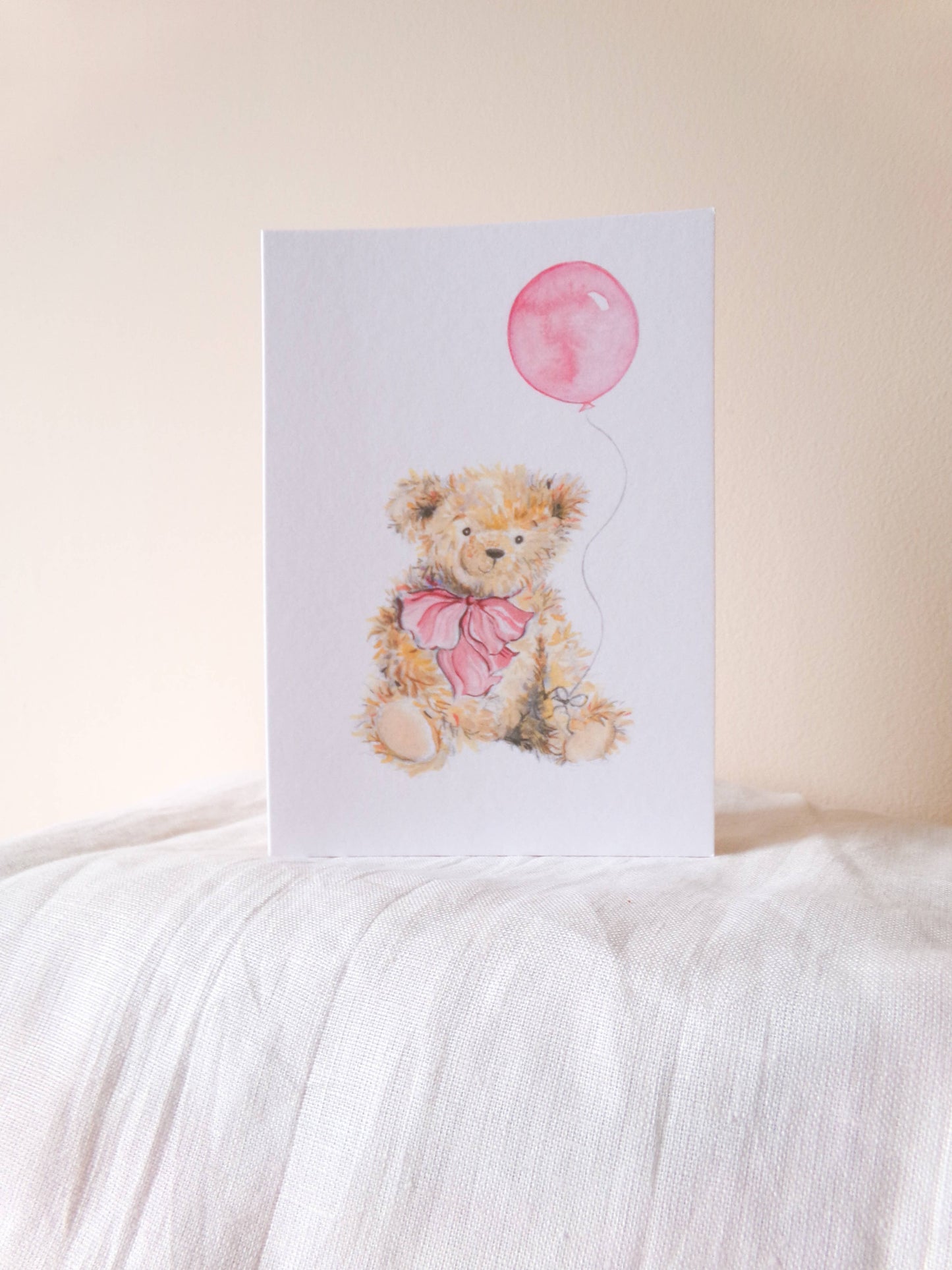 La la lu - Teddy Bear Pink Greeting Card