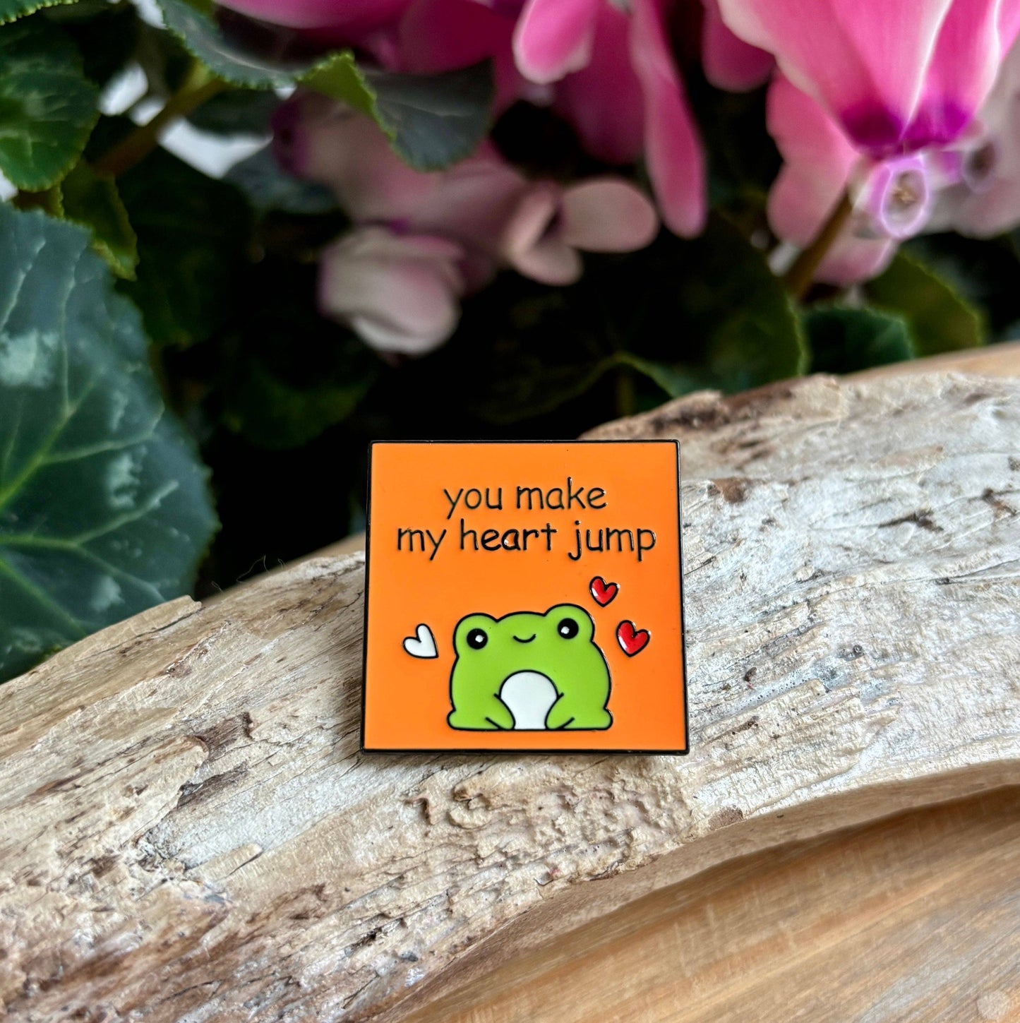 Ocean Ripples - You Make My Heart Jump Pin Badge Card