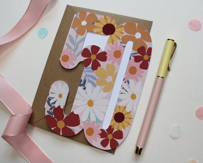 Ellice Owens Designs - Floral 50th Birthday Card for Her