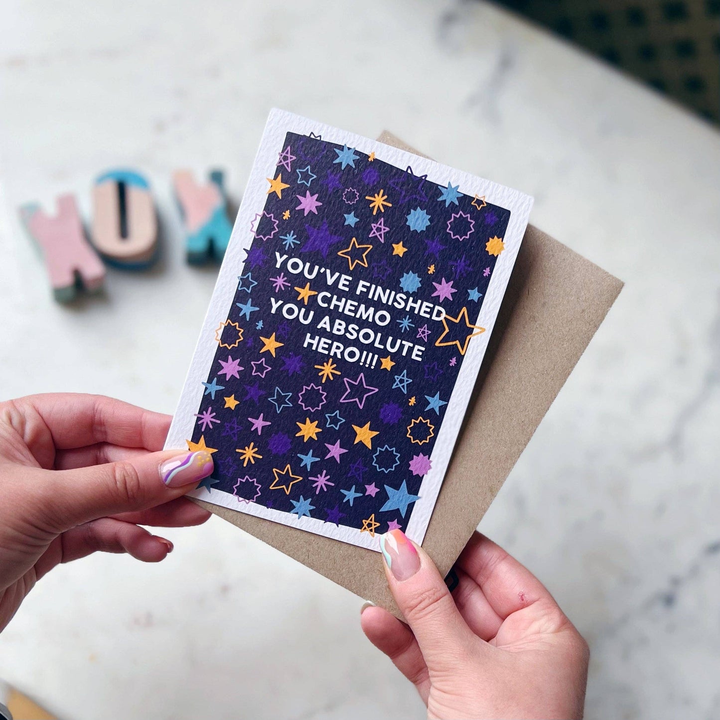 Xoxo Designs by Ruth - You've Finished Chemo, You Absolute Hero! Card