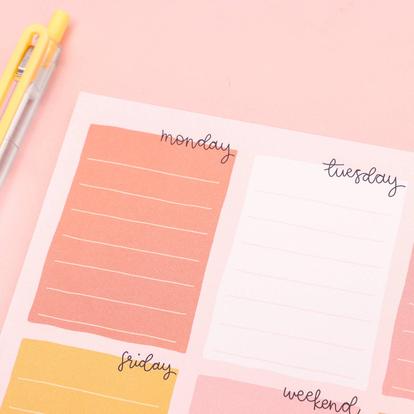 Oh, Laura - A5 notepad - week planner - candy